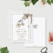Rustic vineyard wedding invitation with an elegant grapevine design, ideal for wine-themed events.-front-back
