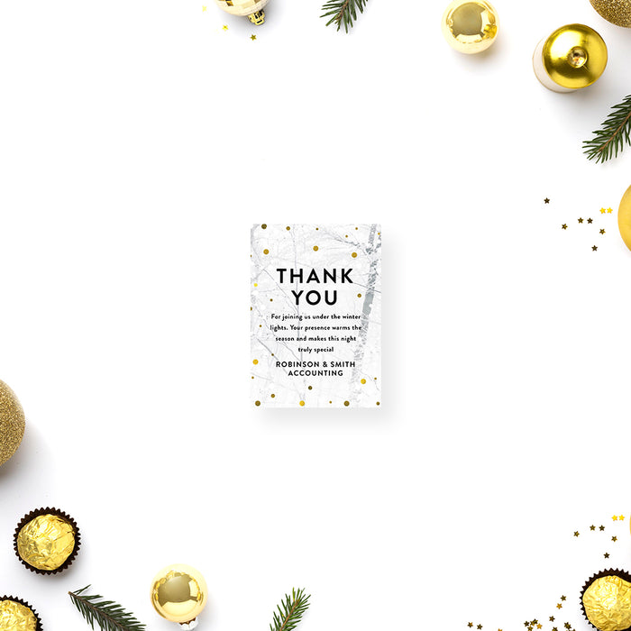 Winter themed thank you favor tag