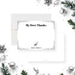 winter thank you card with elegant deer stag illustration and festive seasonal stationery design-front-back