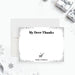 winter thank you card with elegant deer stag illustration and festive seasonal stationery design-front