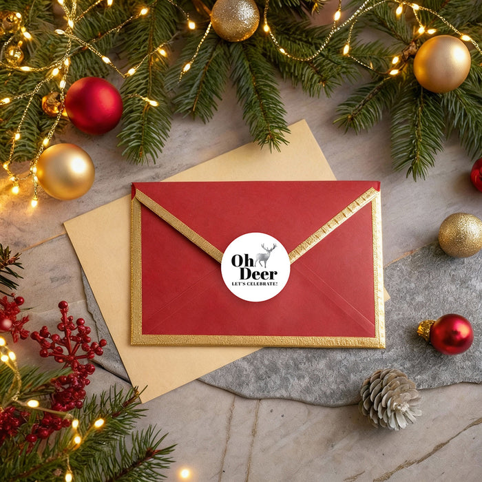 Winter Deer Holiday Party Invitation New Years Eve Invite