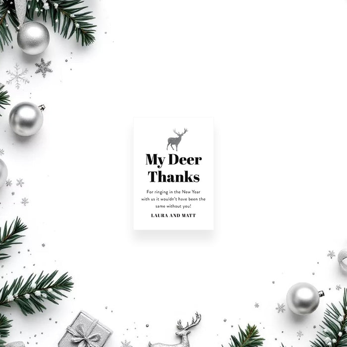 Winter Deer Holiday Party Invitation New Years Eve Invite