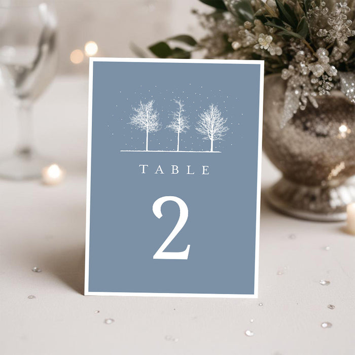 Winter Holiday Party Invitation Snowy Tree Christmas Party Invitation