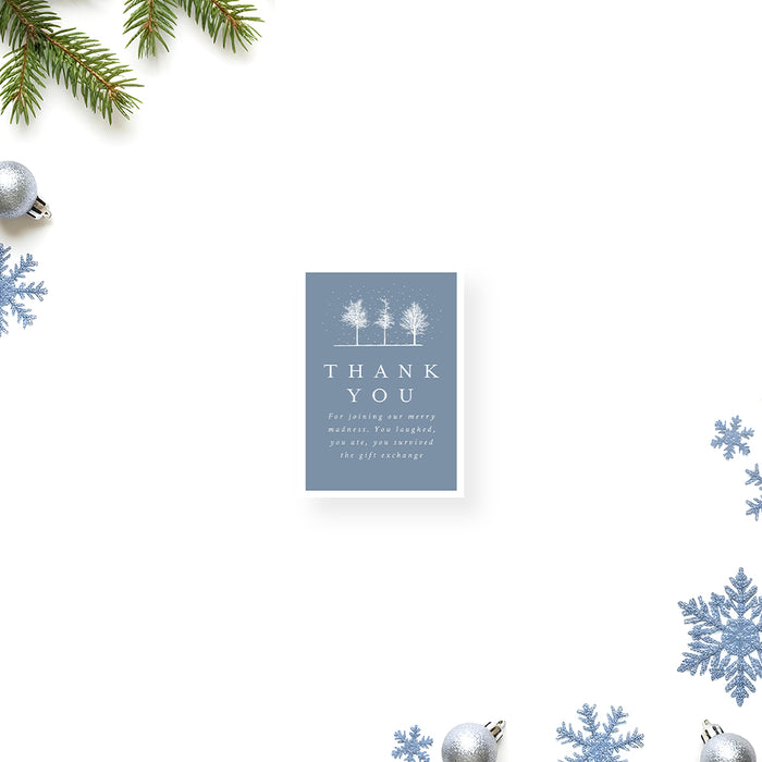 Winter Holiday Party Invitation Snowy Tree Christmas Party Invitation