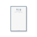 Personalized winter notepad with snowy tree illustration on a blue background, perfect Christmas stationery or holiday writing pad.