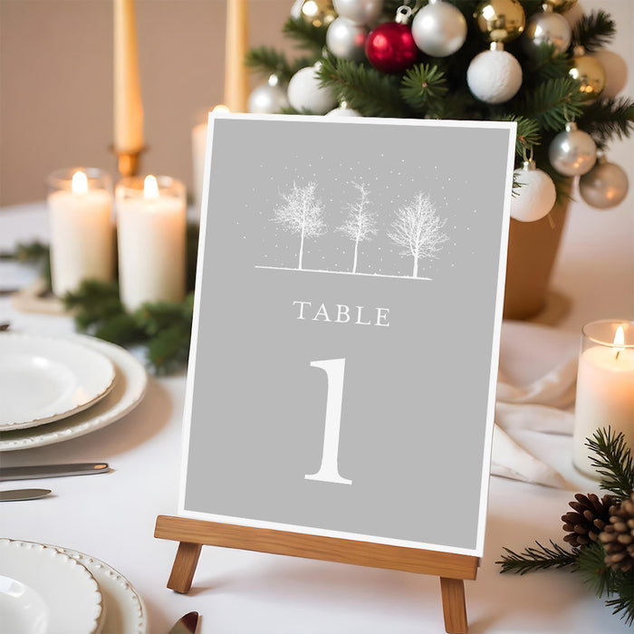 Winter Wonderland Party Invitation Snowy Tree Holiday Event