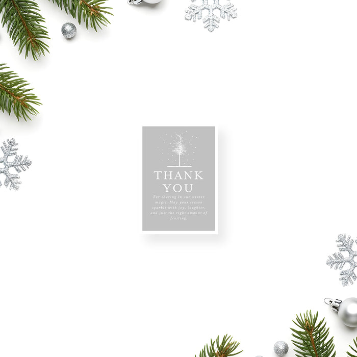 Winter Wonderland Party Invitation Snowy Tree Holiday Event