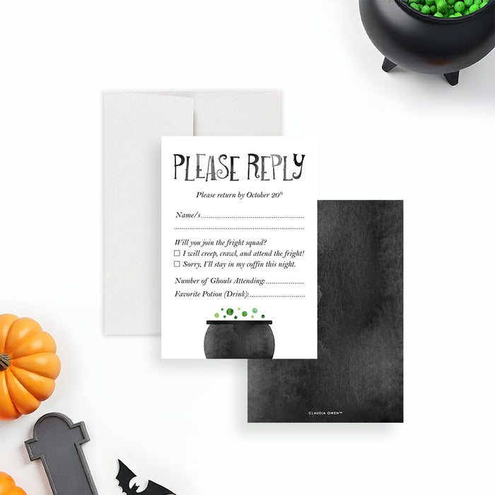 Witch’s Brew Halloween Party Invitation Spooky Event Card