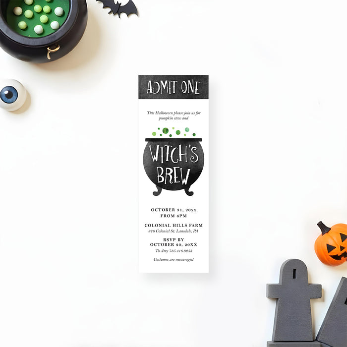 Witch’s Brew Halloween Party Invitation Spooky Event Card