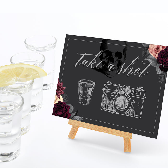Take a Shot Table Sign Digital Download, Printable Birthday Drinking Sign, RIP 20s Sign, Death To My 20s, Halloween Party Sign