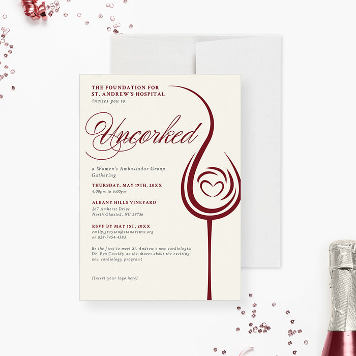 Wine Tasting Party Invitation, Business Winery Event Invites, Wine and Cheese Dinner Party, Wine Wedding Bridal Shower, Winery Bachelorette Invitation, Wine Birthday Party
