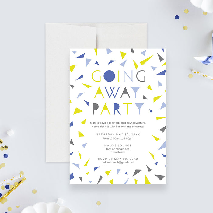 Going Away Party Invitation Template, Colorful Farewell Party Editable Invitation, Moving Party Invite Instant Digital Download