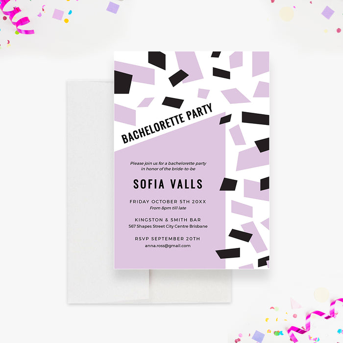 Bachelorette Party Invitations Template, Bride to Be Hens Party Invites, Ladies Night Out Digital Download, Girls Night Out, 18th 21st 30th 40th 50th Birthday Invitations for Women