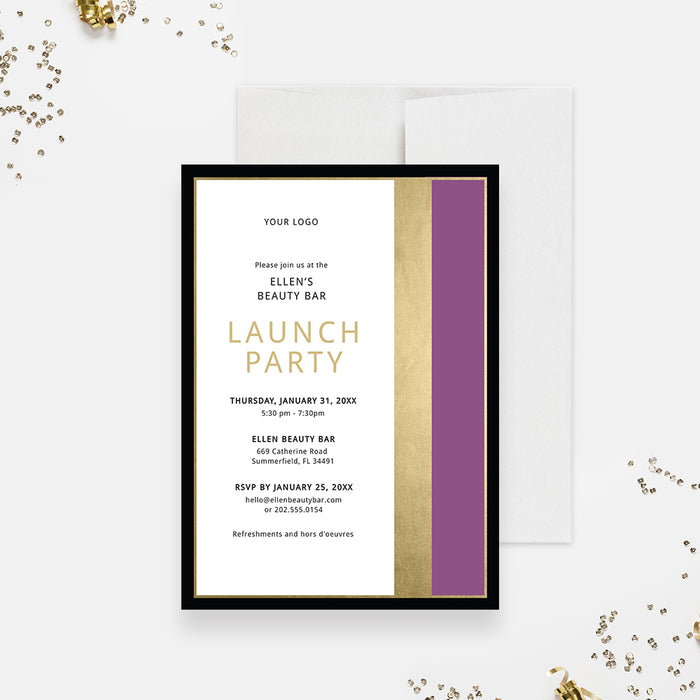 Beauty Salon Grand Opening Invitation Template, Launch Party invites Digital Download, Business Ribbon Cutting Ceremony, Open House Invites, Formal Professional Event