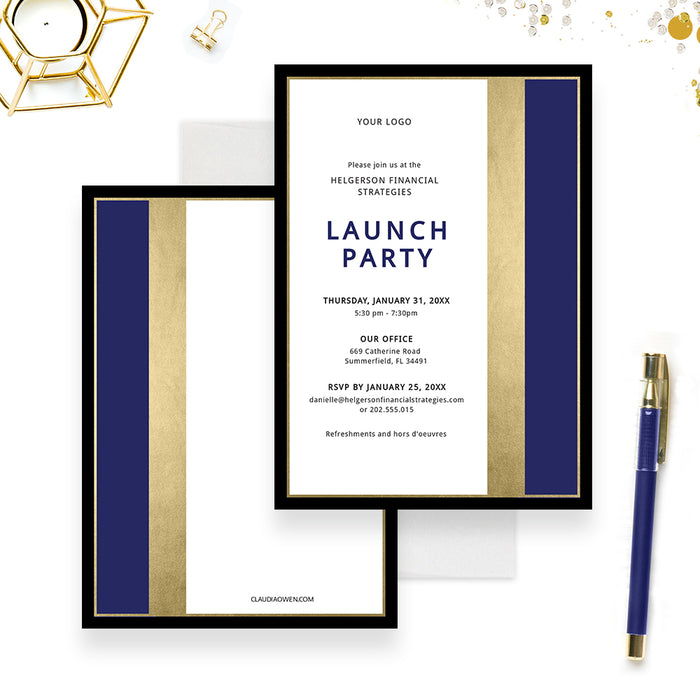 Launch Party Invitation Editable Template, Business Grand Opening Digital Download, Company Opening Ceremony, Corporate Office Party