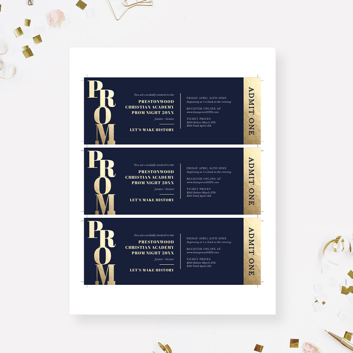 Prom Night Ticket Template, Junior Senior Prom Party Admission Ticket, — Claudia Owen prom-night-ticket-template-junior-senior-prom-party-admission-ticket-claudia-owen
