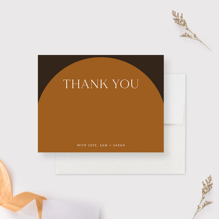 Unique Wedding Thank You Notes, Modern Arch Thank You Cards, Minimalist Anniversary Party Thank You Note Cards, Personalized Appreciation Card