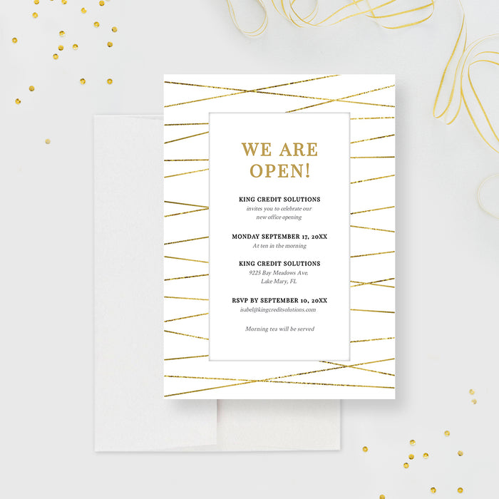 Grand Opening Invitation Editable Template, We are Open Launch Party, Business Opening Ceremony Invites, Open House Party Invitation, Elegant Work Party Invites Digital File