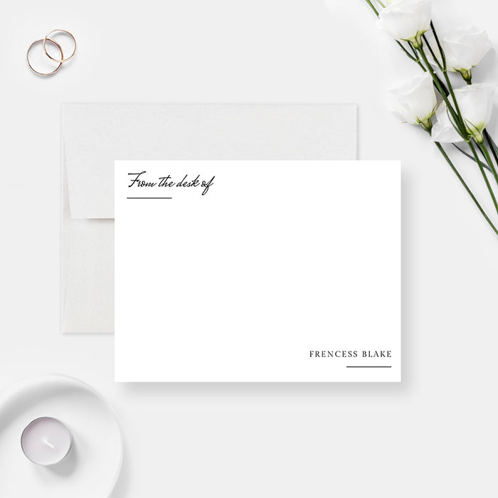 Personalized Plain White Wedding Thank You Cards, Simple and Formal Thank You Notes, Modern and Minimalist Professional Thank You Cards