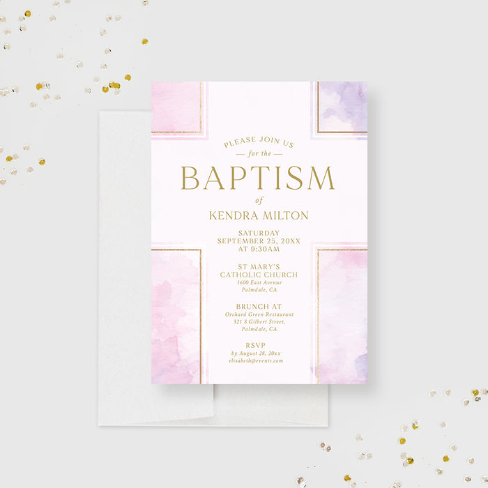 Lds Baptism Card Baptism Gifts For Young Ladies Purple And Pink