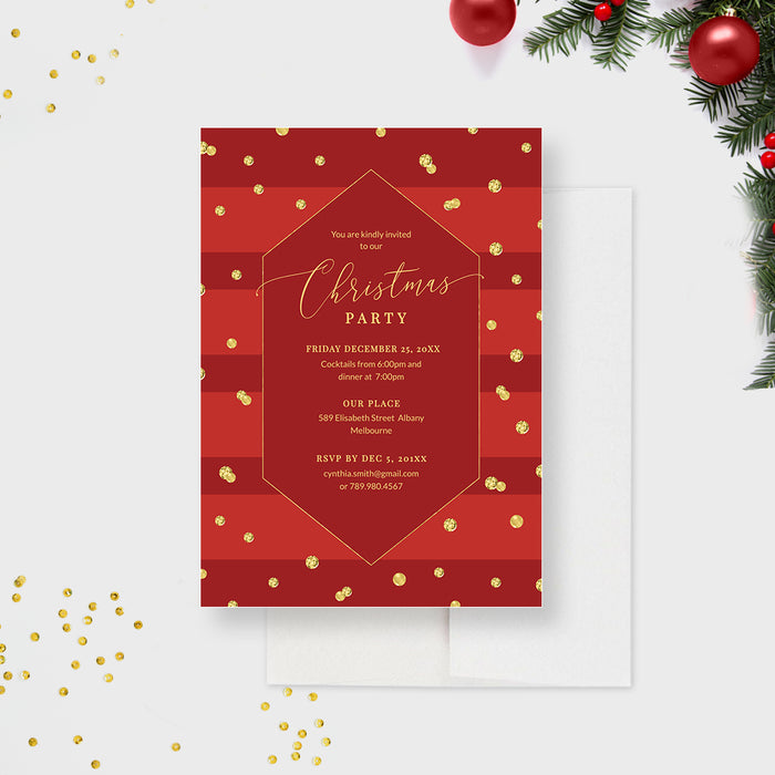 Office Christmas Party Invitation Template, Company Holiday Invitation Digital Download, Annual Holiday Dinner Invites, Corporate End of Year Party, Business Christmas Party