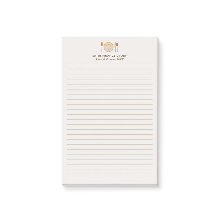 Dinner Party Notepad, To-Do List Notepad for Company Dinner and Drinks Event
