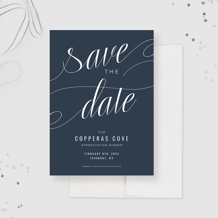 Save the Date Card for Corporate Event, Corporate Save the Date for Business Parties