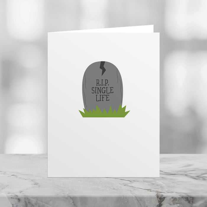 RIP Single Life Card Instant Download, Funny Bachelorette Greeting Card, Funny Bride To Be Digital Card, Wedding Bridal Shower Card, Gravestone Bachelor Printable Card