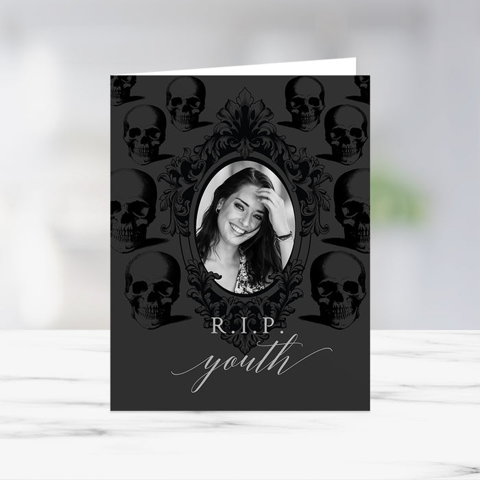 RIP Youth Birthday Greeting Card with Photo Template, 30th 40th 50th 6 — Claudia Owen rip-youth-birthday-greeting-card-with-photo-template-30th-40th-50th-6-claudia-owen