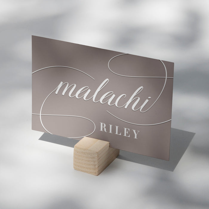 Romantic Wedding Invitation Card, Beige and White