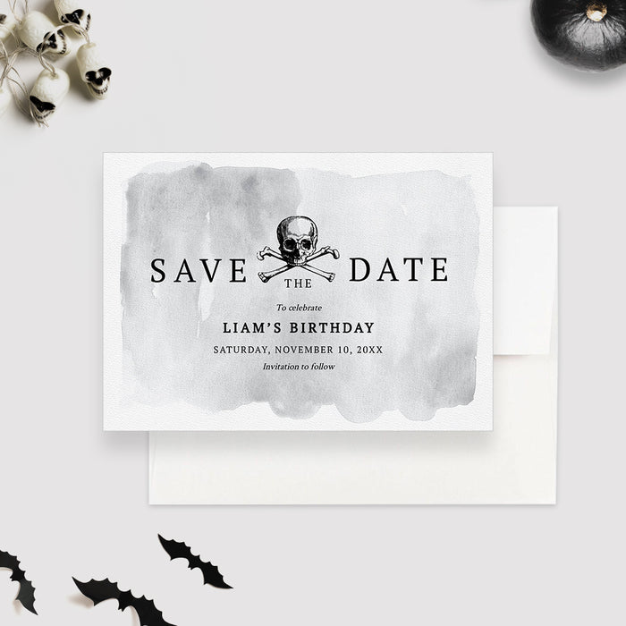 Save the Date Card for Death Birthday Themed Party Editable Template, RIP 20s 30s 40s Printable Digital Download, 30th 40th 50th Birthday Party