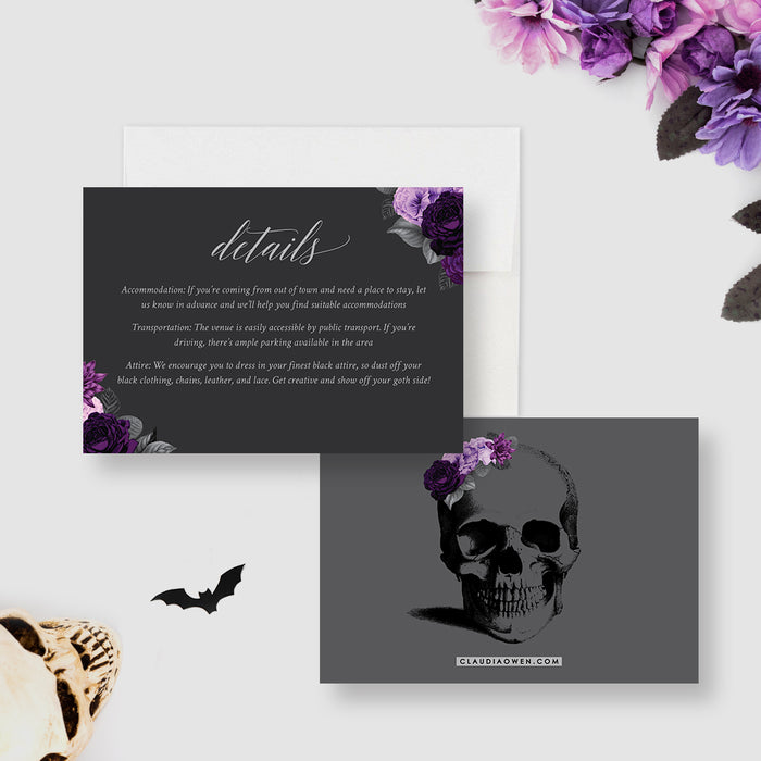 Funeral for my Youth Birthday Party Invitation, Death to My Youth with Purple Flowers