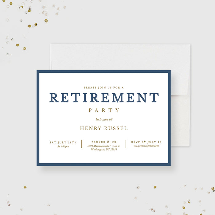 Retirement Party Invitation Editable Template, Retirement Printable Digital Download, Teacher Nurse Army Retirement Cards