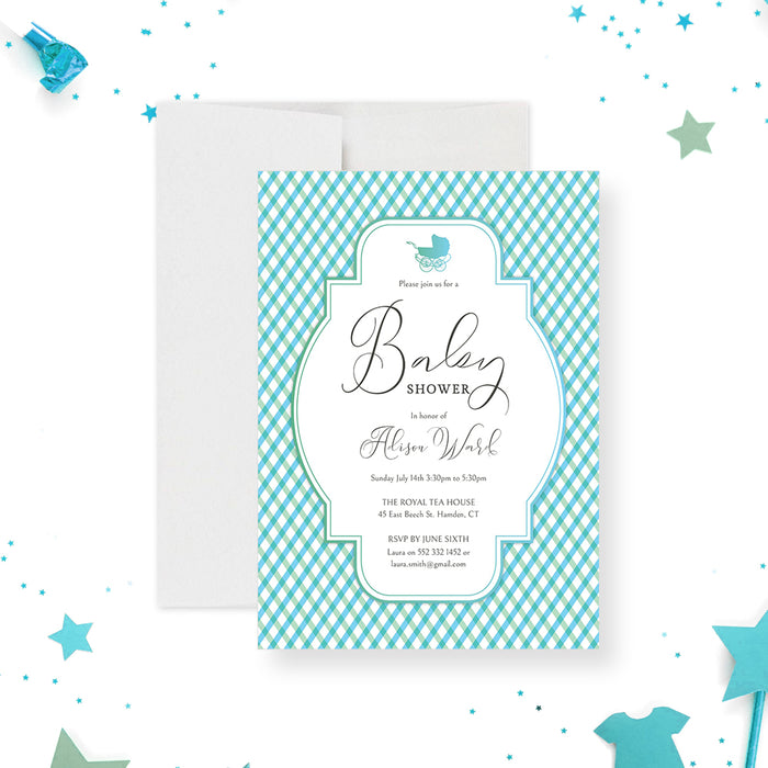 Baby Shower Invitation Template, Personalized Couples Shower Invites, Baby Sprinkle Instant Download, Oh Baby Invite Digital File, Coed Baby Shower Printable Card