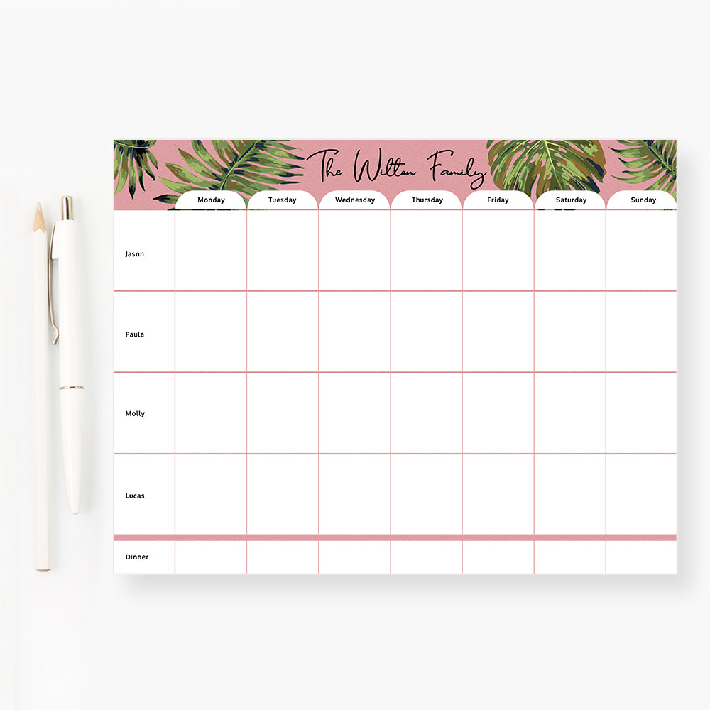 printable weekly family calendar