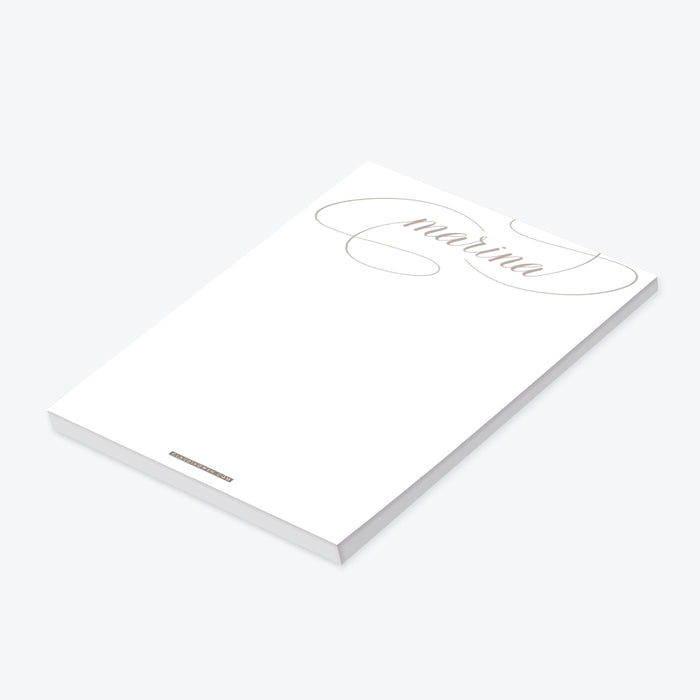 Beige Notepad Color Elegant White and Beige Personalized Notepad