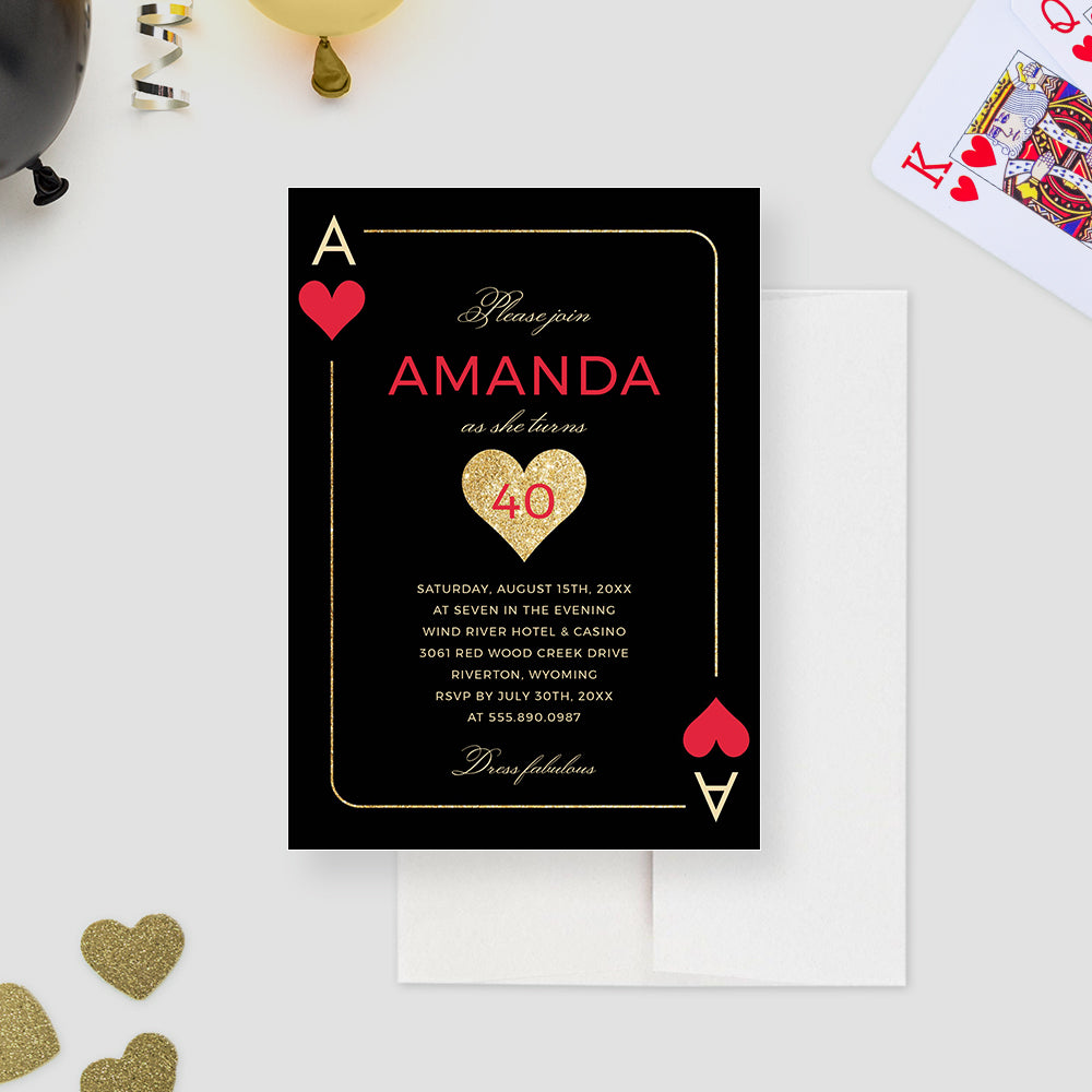 40th Birthday Invitations and Stationery