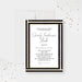 Black and gold charity fundraiser gala invitation template with elegant geometric pattern, gold border, and editable event details-front