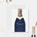 Champagne graduation digital invitation featuring navy and gold bottle design for a graduate party