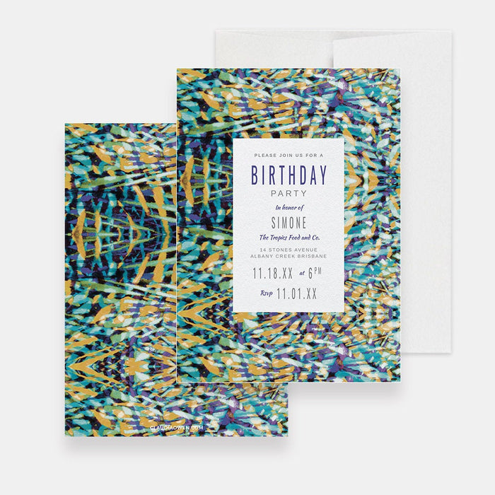 Summer Birthday Party Invitation Template, Tropical Luau Invite Digital Download, Spring Garden Party Editable Invitations