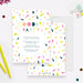 Colorful goodbye party invitation template with geometric confetti and personalized farewell celebration details-front-back