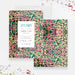 colorful tropical birthday party invitation template with vibrant abstract border, party lettering, and editable birthday celebration details-front-back