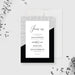 Elegant corporate end of year party invitation template with silver glitter and black design