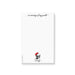 personalized Death to Her 20s notepad with gothic skull and red rose design