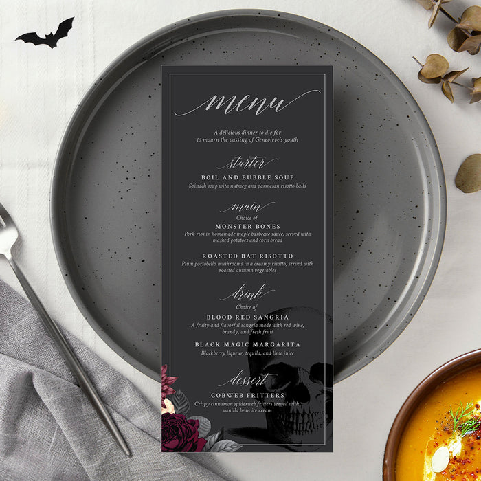 Death to My Twenties Funeral‑Style Party Invitation Floral Theme