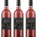 Three Death to Your 20s wine bottle label designs shown on bottles.