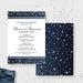 Denim and Diamonds fundraising night digital invitation template with blue denim and sparkling diamond details