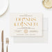 Digital dinner and drinks invitation with elegant gold typography for formal events