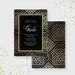Black and gold geometric gala invitation template with editable event details
