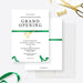 Grand Opening Green Ribbon Edit Yourself Template, Launch Party Printable Digital Download, New Business Office Ribbon Cutting Ceremony